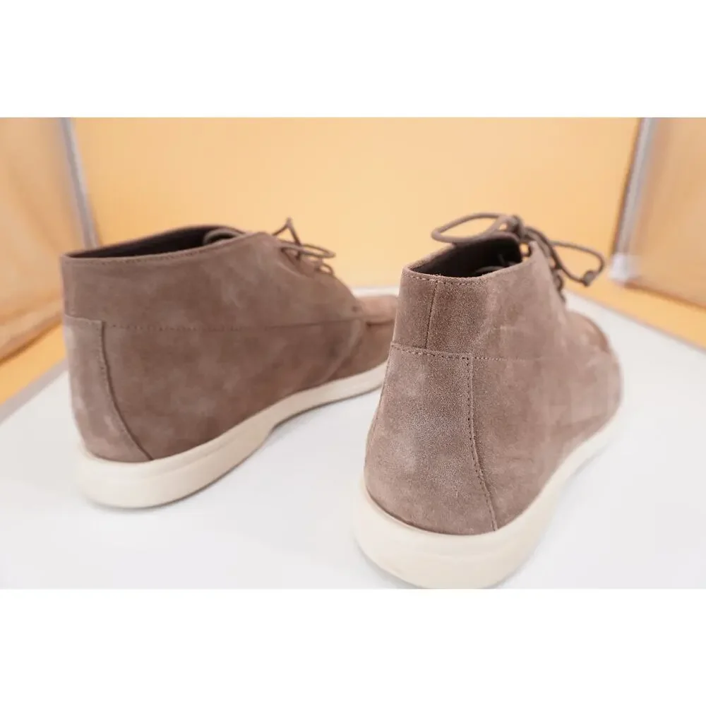 Canali Taupe Suede Chukka Hiking Boots Size 8 New Lace Up $595 New Ankle